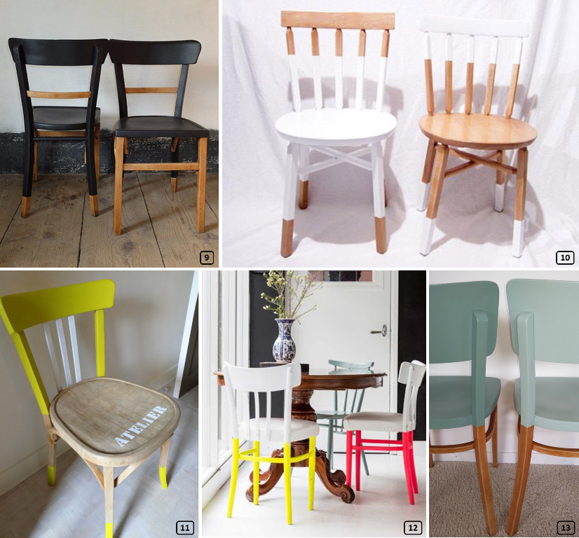 Makeover with paint for Baumann style chairs