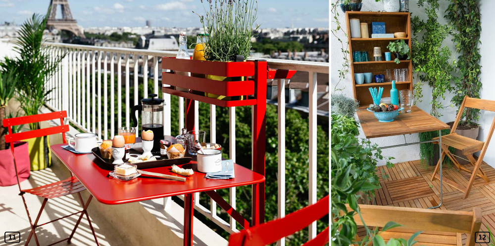 Multifunction furniture on small balconies