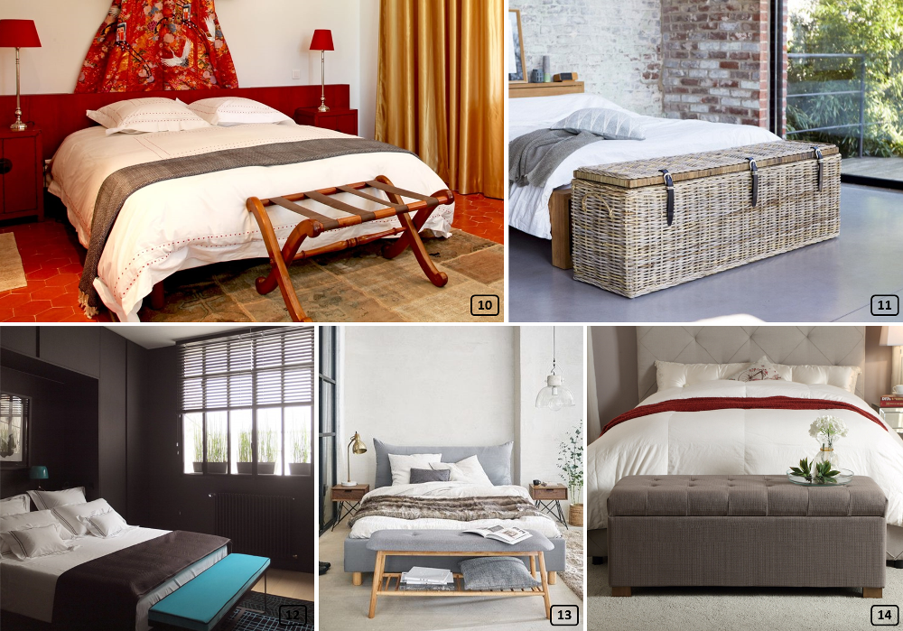 Different styles of bed ends