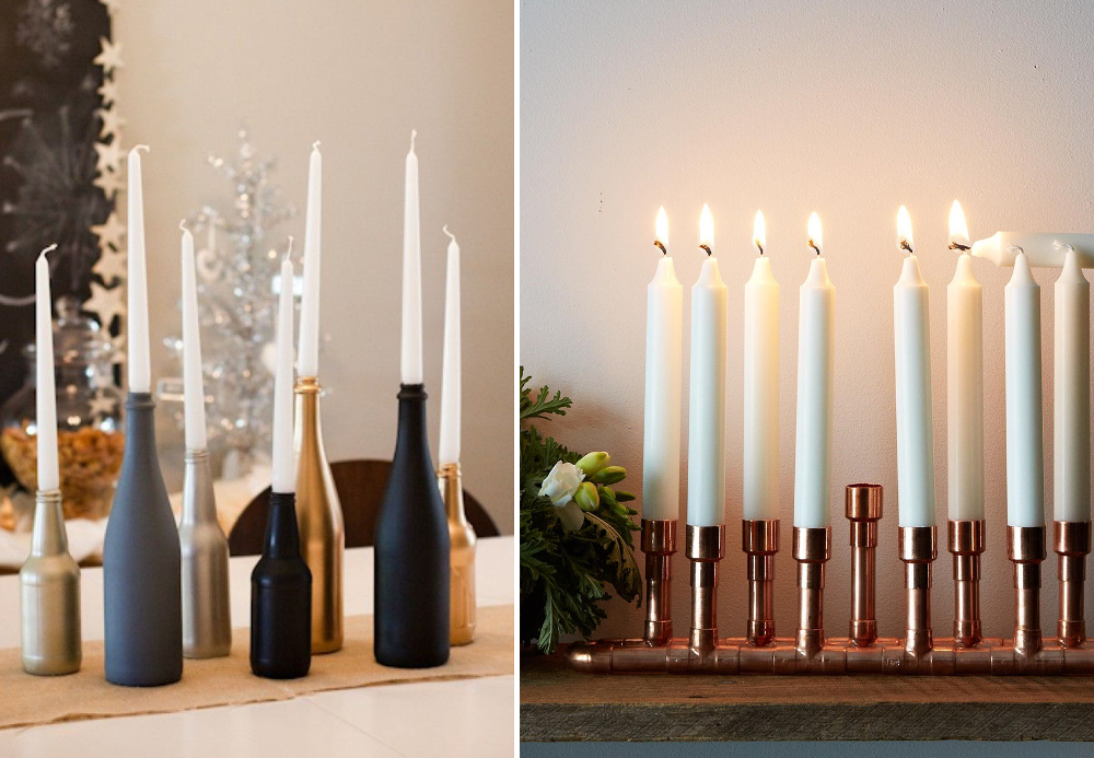 Home-made christmas candle holders - BnbStaging the blog