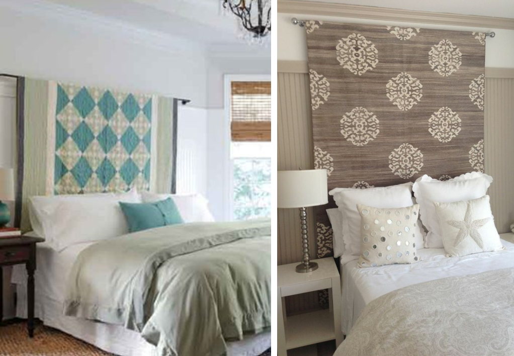 DIY headboards with textiles