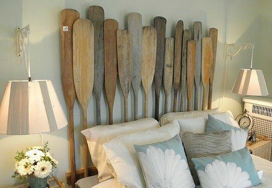 DIY headboards with oars