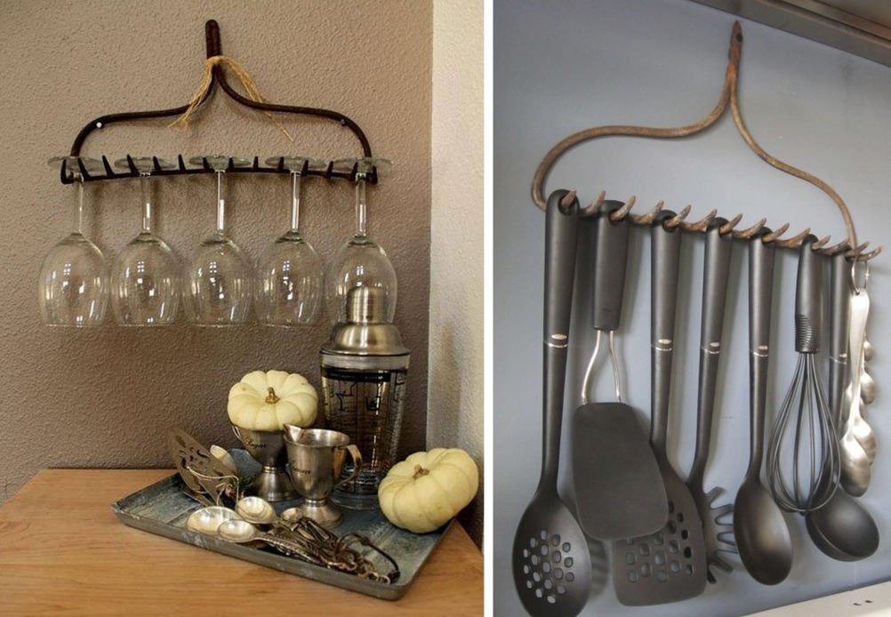 Recycling rakes in the kitchen