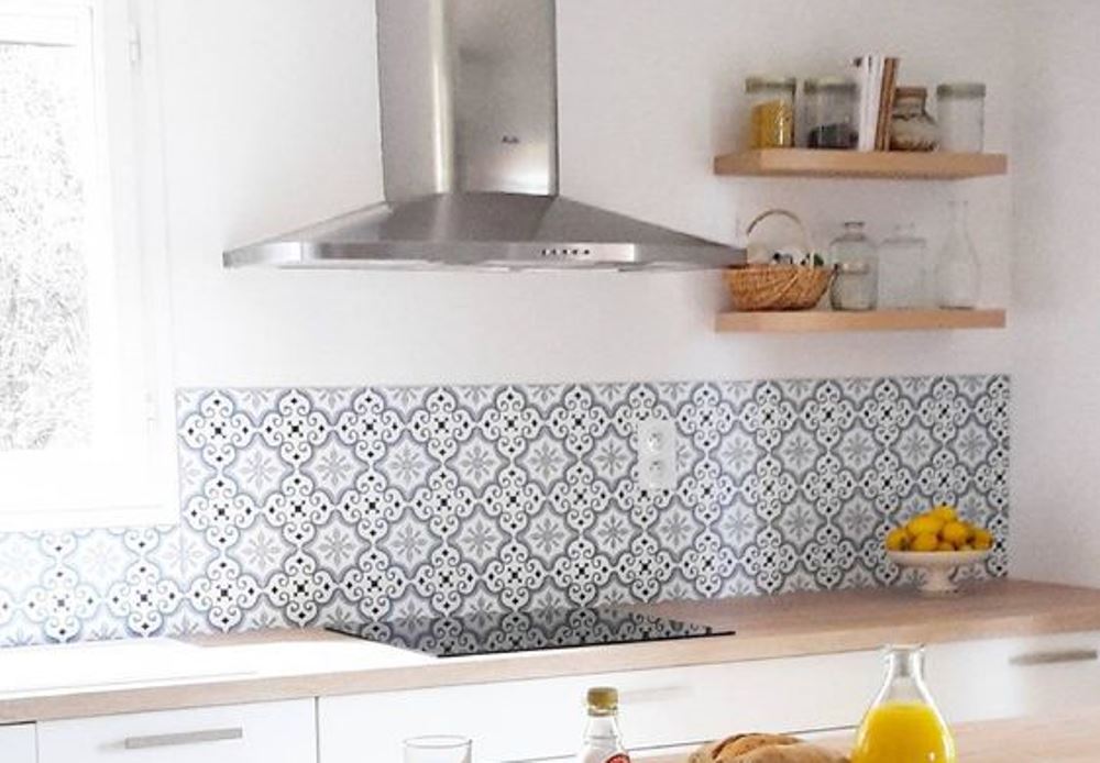 Cement tiles in a scandinavian style kitchen, Audella