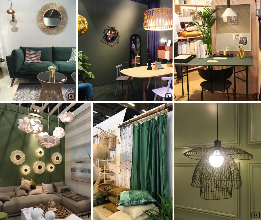 Green colours in homes at maison & objet show