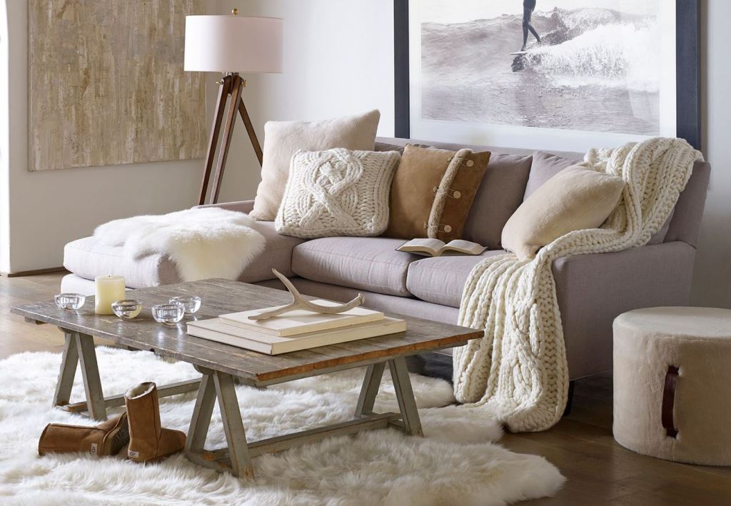 Cocooning atmosphere in a living room