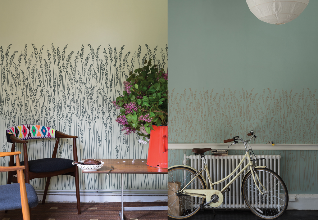 Rustic wallpaperdesign with its wild grass