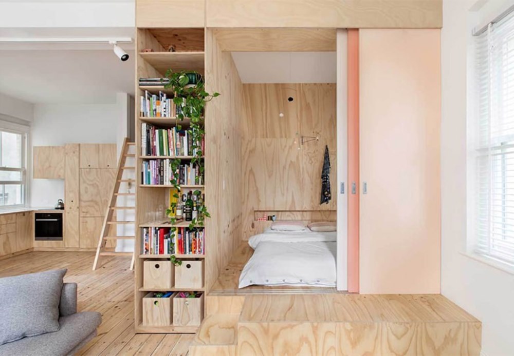 Plywood decor, Clare Cousins Architects - BnbStaging le blog