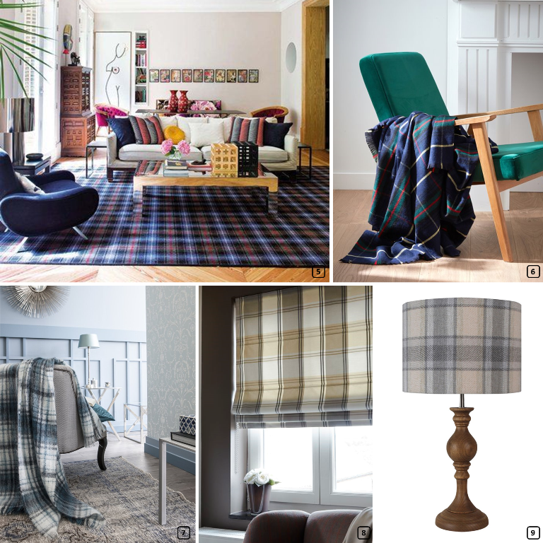 Tartan print in home decor