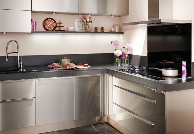 Lapeyre Kitchen in stainless steel